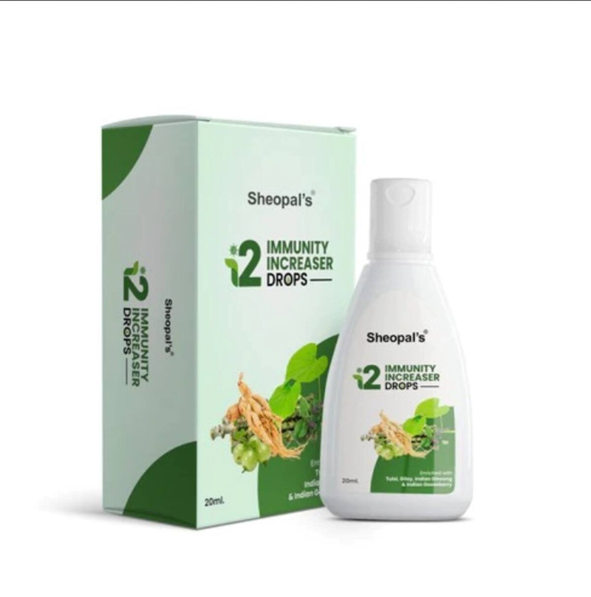 Sheopal's, i2 Immunity Increaser Drops, Ayurvedic, immunity booster, natural immunity, herbal drops, immune system, Tulsi, Amla, Giloy, Ashwagandha, Kalonji, Clove, Green Tea, respiratory health, natural remedies, health and wellness, India