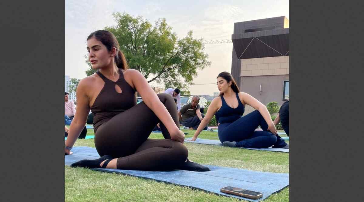 Chintamanis Yoga Day, International Yoga Day Gurugram, Employee Wellness Program, Dwarka Expressway Construction Site Yoga, Chintamanis Group Health, Workplace Mindfulness, Corporate Yoga Event, Aashi Dua Chintamanis, Employee Well-being Initiative, Construction Company Wellness , Yoga for Employees, Healthy Work Culture Gurugram,