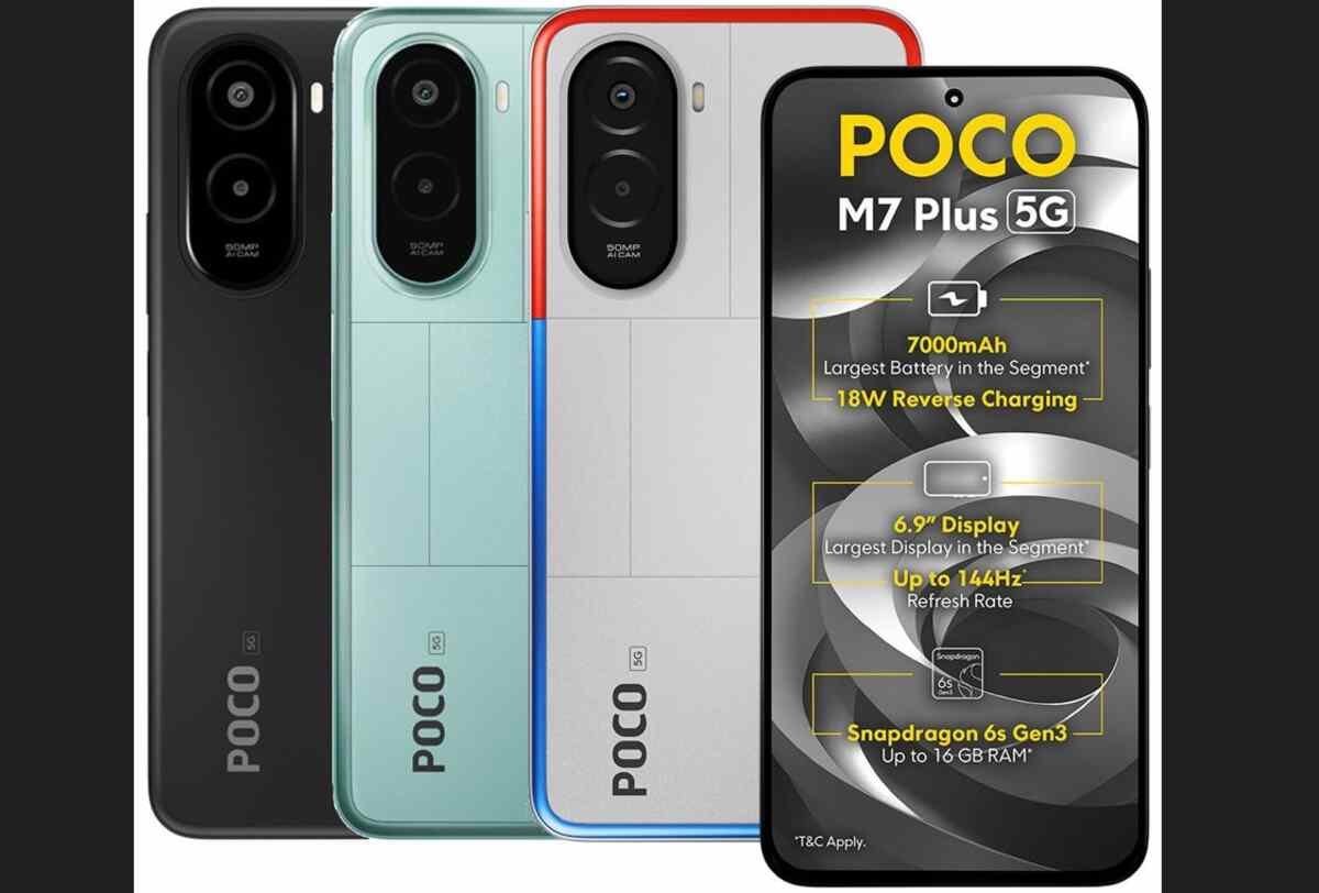 Poco M7 Plus 5G, Poco M7 Plus 5G 4GB RAM, Poco M7 Plus 5G price in India, Poco M7 Plus 5G sale date, Flipkart Big Billion Days, Poco smartphone, new phone launch India, Snapdragon 6s Gen 3, 50MP camera, 7000mAh battery