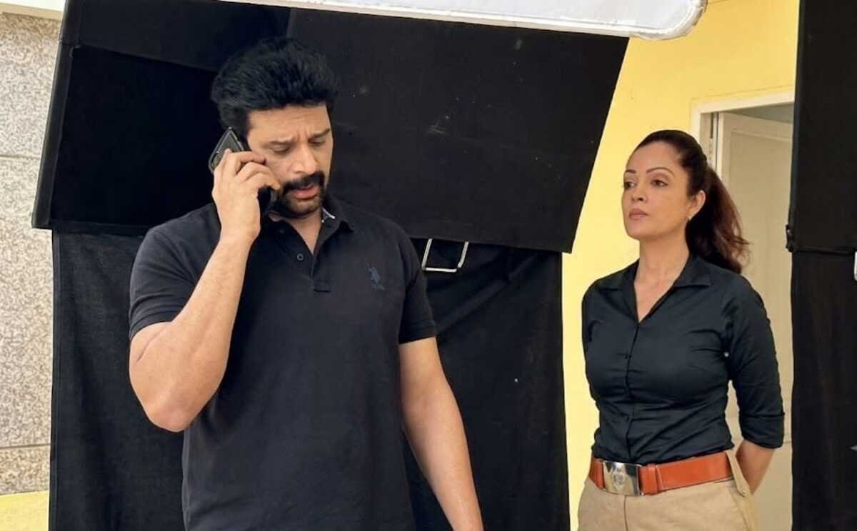 Sheena Chohan in an intense police avatar from Jatasya Maranam Dhruvam BTS